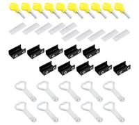 10 unidades de ventanas corredizas con topes de seguridad para deslizamiento horizontal, fácil instalación, tapones de ventana de aleación de aluminio, dispositivo de seguridad