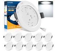 10 Unidades Downlight LED Techo Empotrable 5W 450LM, Ojos de Buey Redondo Blanco Frío 6000K, Corte Ф 68-80mm IP44 Foco Empotrables LED Techo para Salón Cocina Baño