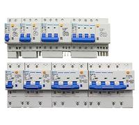 10 unidades DZ47LE-63/125 Interruptor de Aire Doméstico RCBO con Protector Fugas 3P+N AC400V Disyuntor Protección Sobrecarga Trifásico(20A)
