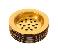 10 Unidades Inserto Perforado para Incensario Redondo de Hierro Dorado, | Rejilla Metálica Ventilada, Diseño Oriental Elegante, Protege el Quemador, para Conos y Sesiones Aromáticas