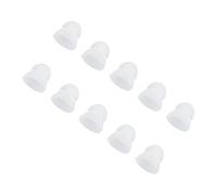 10 Unidades/juego de Cúpulas para Audífonos, Cúpulas de Doble bajo de 10mm, Tapones para los Oídos de Silicona de Repuesto para Amplificadores Auditivos(Blanco)