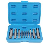 10 Unidades Juego de Extractor de Machos, Extractor de Tornillos de Acero Rápido M4-M24, Juego de Extractores para Machos Con Cabeza Rota Y Tornillos Estropeados, para La Extracción de Pernos Rotos