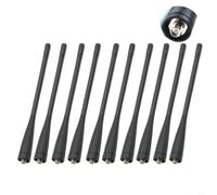 10 unidades KRA-27 UHF para Kenwood TK3300 TK3202 TK3302 NX300 NX320 NX340 para walkie talkie, 400-470 MHz SMA Female antena de repuesto de goma flexible y metal para uso en el patio de construcción