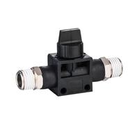 10 unidades/lote HVSS 1/8 1/4 3/8 1/2 válvula neumática de control de flujo, válvula manual for conexión de aire con PU PA(HVSS04-04 R1-2 R1-2)