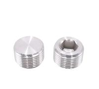 10 unidades/lote M5 1/8 1/4" 3/8" 1/2" Acero inoxidable 304 Latón Hierro niquelado Tapón hexagonal for racor neumático(304 Stainless Steel,1 inch)
