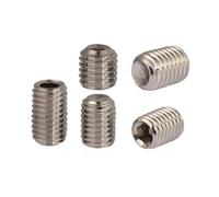 10 unidades/lote Tornillos de fijación hexagonales con punta cónica de acero inoxidable M2 M3 M4 M5 M6 M8 M10 Tornillo prisionero hexagonal sin cabeza(6mm X10pcs,M4)