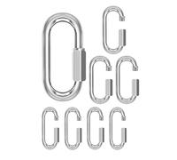 10 unidades M4 Mosquetón de carga pesada, mosquetón de acero inoxidable, mosquetón de acero inoxidable, mosquetón de tornillo de acoplamiento rápido, gancho de carabina, gancho de mosquetón para