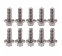 10 Unidades M6 Acero Inoxidable SS304 Tornillo De Brida Hexagonal Tornillos De Cabeza De Arandela De Fijación Para Fijación Industrial (M6* 30)