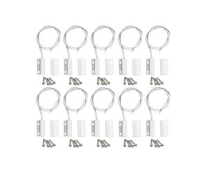 10 Unidades MC-38 Sensor de Puerta/Ventana con Cable, Interruptor Magnético NC Normalmente Cerrado para Sistema de Alarma de Seguridad Doméstico con