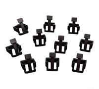 10 unidades para conectores RJ45 para cables de red, transparentes y negros, para hebillas resistentes contra vibraciones, para cable Cat5e Cat6, 14 x 14 x 8 mm (negro)
