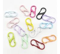 10 unidades S Mosquetón Mini Mosquetón, doble mosquetón, 8 formas, 2 aberturas, mosquetón de 31,5 mm, pequeño para exteriores, camping, casa, senderismo (diferentes combinaciones de colores)
