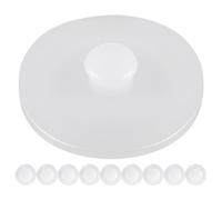 10 Unidades Tapón de Silicona Blanco para Botella de Agua, Uso Deportivo | Repuesto Redondo, Inserción y Extracción Fácil, Compatible Tapas y Tazas, para Casa y Deporte