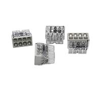 10 unidades Wago 2273-208 COMPACT borne para caja de conexiones Ø 0,5-2,5 mm², de 8 polos, transparente/gris claro