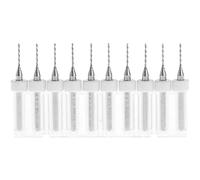 10 Unids 0.8mm Brocas de acero de tungsteno Twist Brocas de carburo Fresado Brocas de 3.175mm Shank