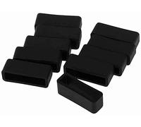 10 unids 22mm Correa de reloj Anillos de fijación Correa de reloj Correa de fijación Bandas Keeper Reemplazo Correa Hebillas Retenida (Negro) Tratamiento duradero