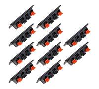 10 unids 4 pines altavoz bloque de terminales amplificador resorte junta abrazadera prueba clip estéreo altavoz forma empuje liberación conector placa 4 posiciones