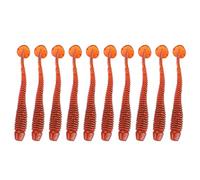 10 UNIDS 5 cm Señuelos de Peces Artificiales de Plástico Blando Cebos de Gusanos Diseño Realista Duradero Accesorios de Aparejos de Pesca de Agua Dulce y (Yo escribo)