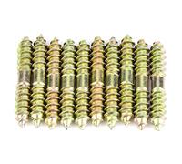 10 unids 6 * 40mm Tornillo de Espiga Doble Acabado autorroscante Tornillos Roscados Carpintería Muebles Conector Varillas Barras Espárragos