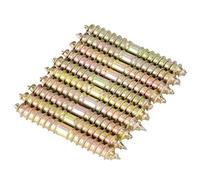 10 unids 6 * 50 mm tornillo de suspensión de espiga de doble terminación tornillos autorroscantes roscados carpintería muebles conector pernos varillas
