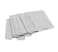 10 unids apantallamiento de la manga del titular de la tarjeta de crédito protectores de viaje identidad antirrobo impermeable plata