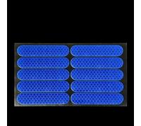 10 unids autoadhesivo reflectante tira impermeable para nido de abeja cinta de seguridad para coche camión motocicleta casco visibilidad noche calcomanía en amarillo, blanco, rojo y azul, mascota de