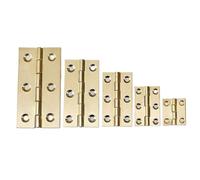 10 unids/bolsa bisagras de latón macizo herrajes for muebles vintage caja de puerta y ventana gabinete bisagra oculta accesorios del gabinete(Bronze-2.2 X 2.5 cm)