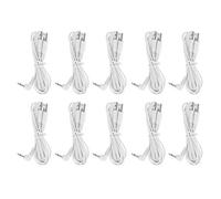10 unids/bolsa DC 2,5 mm 1,2 m 2-en-1 Cable de cables de electrodo de tipo pin, cables de plomo compatibles para la máquina de fisioterapia de la unidad TENS