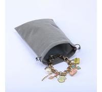 10 Unids Bolsa De Terciopelo Con Cordón Bolsa Con Bolsa De Joyería Bolsas De Regalo De Boda De Navidad Bolsas Con Bolsas De Terciopelo Al Por Mayor-gris-7.5x9.5cm