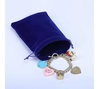 10 Unids Bolsa De Terciopelo Con Cordón Bolsa Con Bolsa De Joyería Bolsas De Regalo De Boda De Navidad Bolsas Con Bolsas De Terciopelo Al Por Mayor-azul-14.5x19.5cm