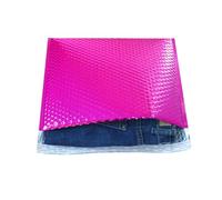 10 UNIDS Bolsas de Regalo de Maquillaje Metálico Colorido Glamour Embalaje Colorido Bolsas de Envío de Burbujas Bolsas de Envío Postales Sobres de Burbujas-Rosa Caliente,25x30cm