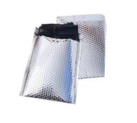 10 UNIDS Bolsas de Regalo de Maquillaje Metálico Colorido Glamour Embalaje Colorido Bolsas de Envío de Burbujas Bolsas de Envío Postales Sobres de Burbujas-Plata,15x18cm