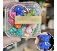 10 unids/caja Coreana Linda Bola Bandas de Goma para el Cabello para Bebé Niña Estrella Lazos Elásticos para el Cabello Niño Año Rojo Amor Cuerda para el Cabello Regalo de Joyería-color 8