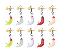 10 unids/caja hélice gusano pesca señuelos suaves gusanos señuelos de silicona artificial para trucha salmón bajo