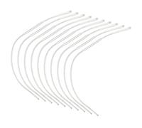 10 Unids Conector De Pesca De Nylon Líder Cónico De Pesca Nylon Trenzado Línea De Pesca con Mosca Conector De Bucle Blanco 30 LB 10 Unids