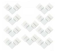 10 unids conector de tira LED de 90 grados sin soldadura en forma de L adaptador de esquina para 10 mm 5050 RGB cinta luz conjunto kit iluminación habitación