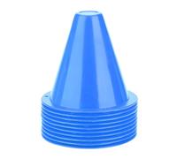 10 unids Deporte Conos, 8cm plástico Agility Field Marker formación tráfico Conos Equipo de perforación de fútbol para Patinaje práctica de Baloncesto taladros (Azul)