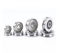 10 unids direccional mezcla rueda sobre línea con ranura rodamiento V6004 20X42X12 MM Pulley V Tipo (V6004-3-1)