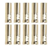 10 Unids E14 Tubo de Metal Cabezal de Lámpara Carcasa de Hierro para Lámpara de Vela Base de Lámpara de Tubo 25x80mm Tubo de Araña de Cristal Accesorios de Iluminación Accesorios(S oro)