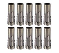 10 Unids E14 Tubo de Metal Cabezal de Lámpara Carcasa de Hierro para Lámpara de Vela Base de Lámpara de Tubo 25x80mm Tubo de Araña de Cristal Accesorios de Iluminación Accesorios(Bronce Verde)