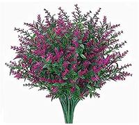 10 unids flores artificiales mejorado lavanda 7 cabezas flores falsas flores de plástico al aire libre resistente al aire libre vegetación decoración for el hogar jardín patio(Multicolor)