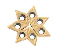 10 unids Forma de diamante Puntas de carburo CNC Inserta Cuchilla Cortador Indexable Herramienta de torneado de torno con caja