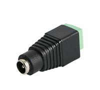 10 unids hembra 12 V 2.1 x 5.5mm DC Power Jack adaptador conector para cámara de seguridad CCTV tira led apriete con tornillos