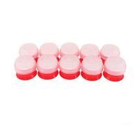 10 unids hongo crecer bolsa sellador collar cubierta con filtro de esponja para cultivo de hongos comestibles, resistente a altas temperaturas, anillo de sello de plástico rojo y blanco para el hogar