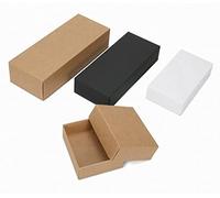 10 unids/lote 10 tamaños Kraft caja de papel blanco negro caja de embalaje de regalo caja de cartón con tapa regalo cajas de cartón grandes (Marrón, 170x90x38mm)