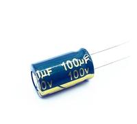 10 unids/lote 100V 100UF condensador electrolítico de aluminio baja impedancia alta frecuencia tamaño 10 × 17 ± 20% de tolerancia