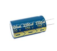 10 unids/lote 100v 2200UF condensador electrolítico de aluminio tamaño 22 * 40 20%