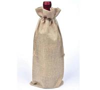 10 unids/lote 15x35cm Navidad Año Nuevo Fiesta Champán Vino Tinto Cordón Lino Botella de Vino Bolsas de Embalaje Decoración Regalo-kuaki-15x35cm lino