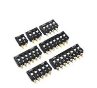 10 unids/lote 2,54 parche interruptor DIP chapado en oro Pin KM-01/2/3/4/5/6/8 P/10 P 2,54 MM SMD(1 Position)