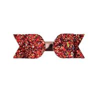 10 unids/lote 3,5 ''pinza de pelo cuero brillante horquillas con lazo accesorios dibujos animados pasadores tocado para Tocados(Color50)