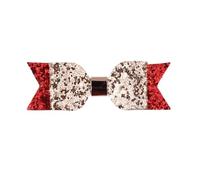10 unids/lote 3,5 ''pinza de pelo cuero brillante horquillas con lazo accesorios dibujos animados pasadores tocado para Tocados(Color41)